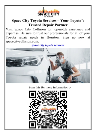 Space City Toyota Services – Your Toyota’s Trusted Repair Partner