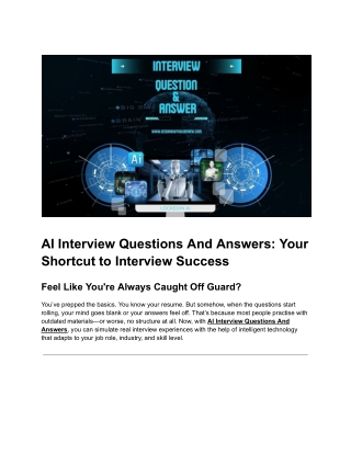 ai interview questions and answers your shortcut