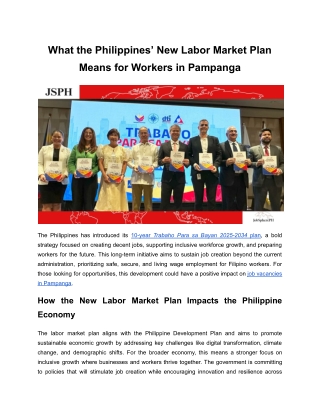JobSpherePH _ What the Philippines’ New Labor Market Plan Means for Workers in Pampanga