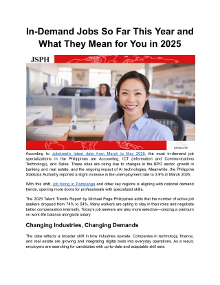 In-Demand Jobs So Far This Year and What They Mean for You in 2025