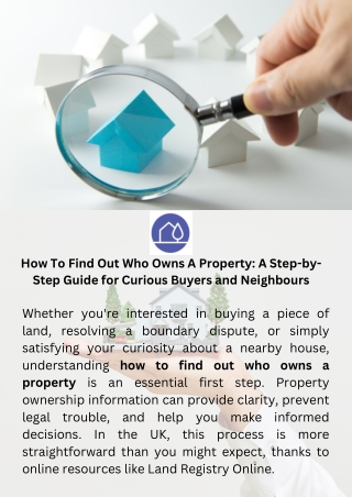 How To Find Out Who Owns A Property A Step-by-Step Guide for Curious Buyers and Neighbours