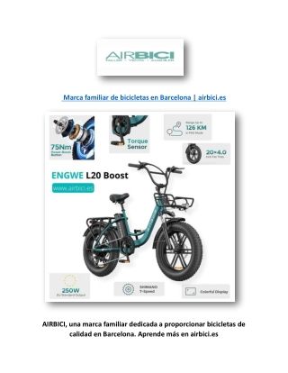 Marca familiar de bicicletas en Barcelona | airbici.es