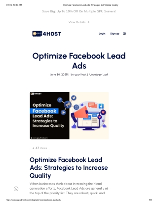Optimize Facebook Lead Ads_ Strategies to Increase Quality