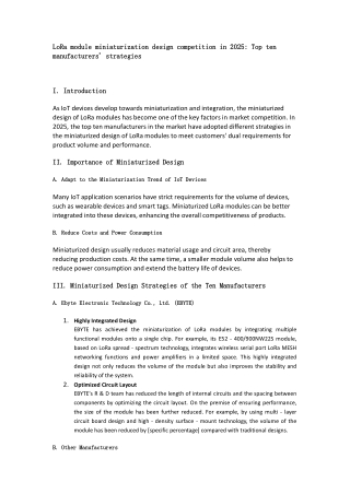 LoRa module miniaturization design competition in 2025