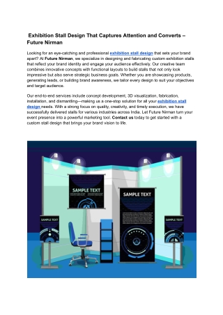 exhibition stall design that captures attention