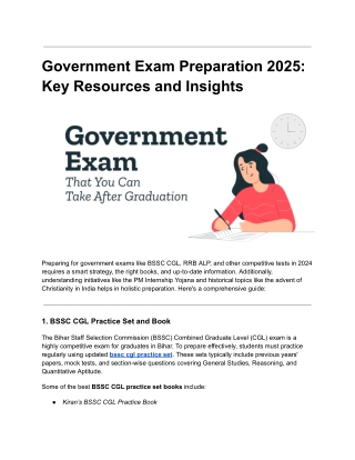 Government Exam Preparation 2025_ Key Resources and Insights