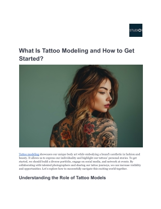 what is tattoo modeling and how to get started