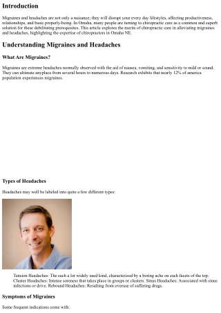 Migraines and Headaches? How Chiropractic Care in Omaha Can Provide Relief