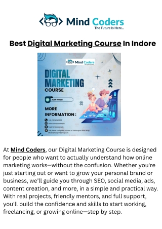 Best Digital Marketing Course In Indore