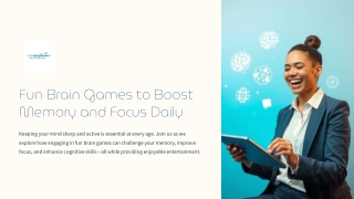 Fun Brain Games to Boost Memory and Focus Daily
