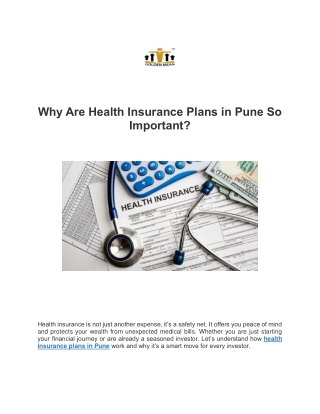 Why Are Health Insurance Plans in Pune So Important?