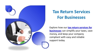 Tax Return Services For Businesses