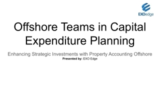 Offshore Teams in Capital Expenditure Planning