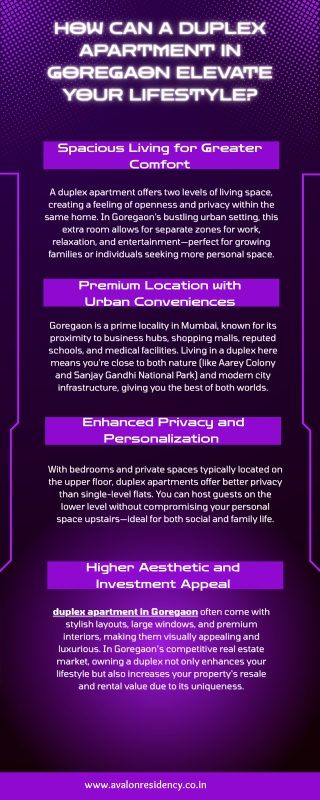 How Can a Duplex Apartment in Goregaon Elevate Your Lifestyle?