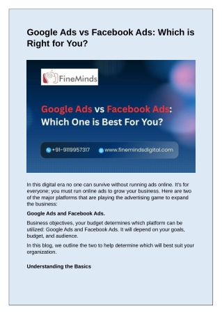 Google Ads vs Facebook Ads: Which is Right for You?