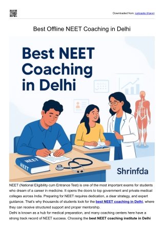 Best Offline NEET Coaching in Delhi