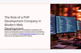 the role of a php development company in modern