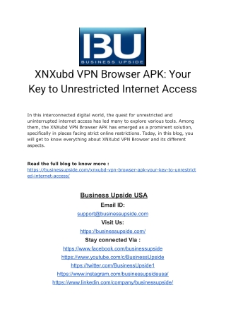 XNXubd VPN Browser APK_ Your Key to Unrestricted Internet Access