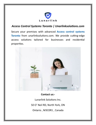 access control systems toronto unarlinksolutions