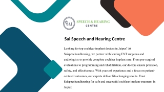 sai speech and hearing centre