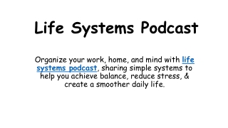 Life Systems Podcast