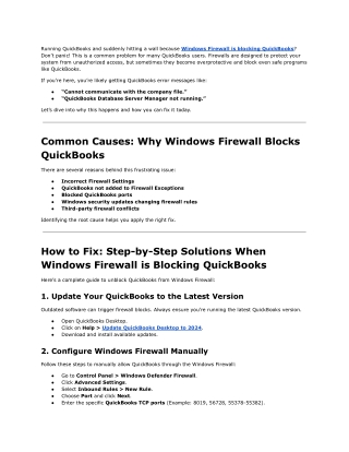 running quickbooks and suddenly hitting a wall