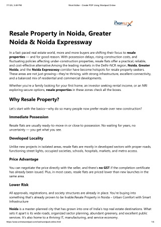 Resale Property in Noida ,Greater Noida & Noida Expressway