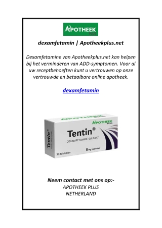 dexamfetamin | Apotheekplus.net