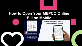 How to Open Your MEPCO Online Bill on Mobile