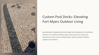 Custom pool decks Fort Myers
