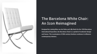 Barcelona White Chair