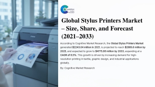 Global Stylus Printers Market Size Share and Forecast 2021 2033