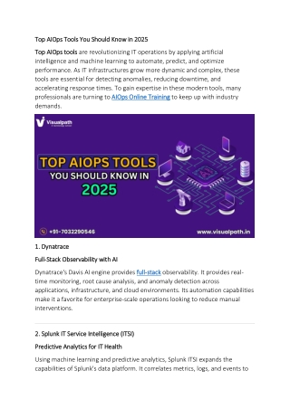 AIOps Online Training | AIOps Course in Hyderabad
