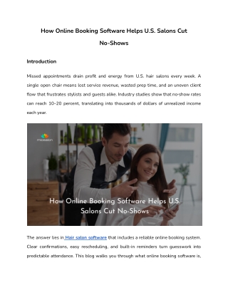 How Online Booking Software Helps U.S. Salons Cut No-Shows