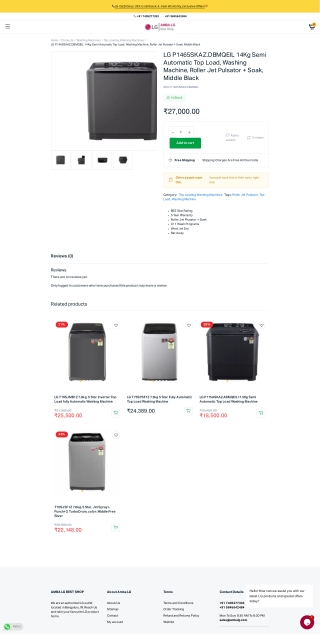 LG P1465SKAZ 14Kg Semi Automatic Top Load Washing Machine - LG Online Stores