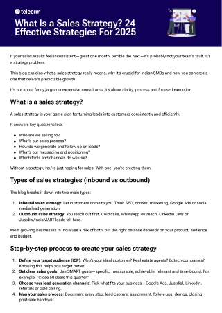 What Is a Sales Strategy 24 Effective Strategies For 2025