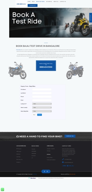 Bajaj Test Drive In Bangalore - Amba Bajaj