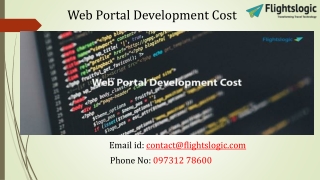 Web Portal Development Cost
