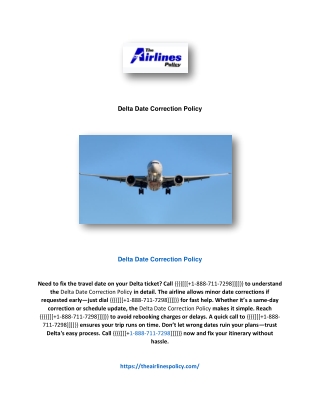 delta date correction policy