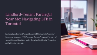 Find Trusted Landlord and Tenant Paralegal Near Me | LTB Paralegal Toronto