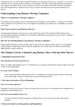 The Ultimate Checklist for a Smooth Long Distance Relocate with Expert Movers