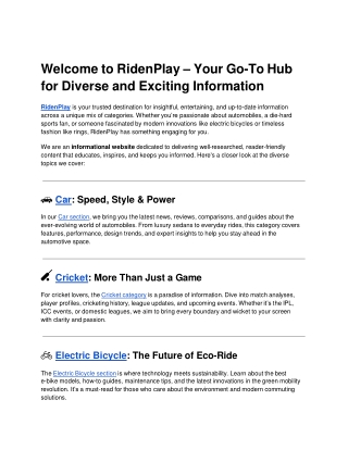 Ridenplay