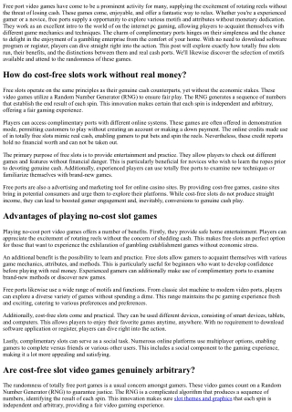 Free Of Cost  Online Slot -  Having A Look At the  Globe of No-Cost  Playing Gam