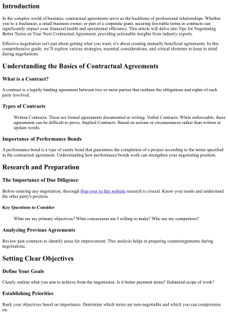 Tips for Negotiating Better Terms on Your Next Contractual Agreement