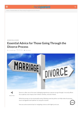 Essential Advice for Those Going Through the Divorce Process