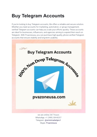The Comprehensive Guide to Buying Telegram Account