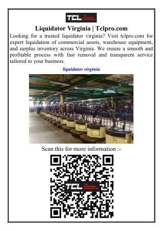 liquidator virginia tclpro com looking