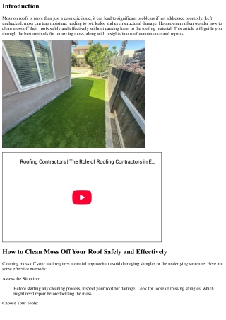 How to Clean Moss Off Your Roof Safely and Effectively
