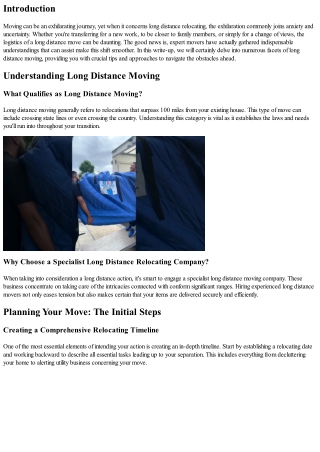 Browsing the Obstacles of Long Distance Relocating: Tips from Expert Movers