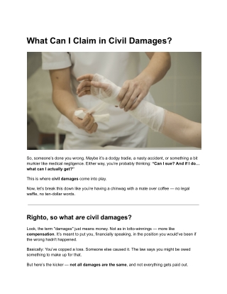 What Can I Claim in Civil Damages